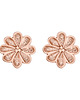 kolczyki pozłacane Kolczyki kwiatki z różowego złota