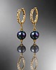 kolczyki pozłacane Pearls /navy blue / vol. 6 - kolczyki pozłacane /12.01.26/