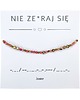 bransoletki na sznurku Bransoletka NIE ZESRAJ SIĘ - Rodonit, Rodochrozyt, Hematyt - Morse