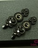 kolczyki soutache Czarno srebrne kolczyki sutasz