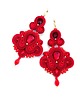 kolczyki soutache Sole kolczyki sutasz czerwone wieczorowe wiszące z kryształkami