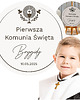 komunia - pozostałe Koło tablica powitalna na Komunie 50cm z IMIENIEM Dekoracja komunijna sali