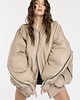 kurtki damskie Kurtka typu bomber mocca zipper