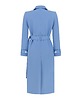płaszcze damskie Płaszcz Długi Błękitny Prosty Sky 38
