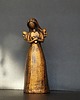 figurki i rzeźby Rzeźba złoty Anioł ze złotym sercem wys. 13 cm