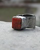 biżuteria męska Kostka - koral filipiński  - pierścionek