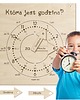 gry edukacyjne dla dzieci Drewniany ZEGAR DO NAUKI GODZIN Duży Dla dziecka Edukacyjny nauczycielski