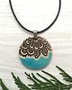naszyjniki - inne Naszyjnik etno z turkusem