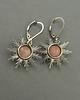 kolczyki wire wrapping Kolczyki słońce kamień słoneczny wire wrapping słoneczka