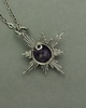 wisiory Mały wisiorek róża wiatrów fioletowy ametyst wire wrapping