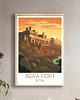 plakaty Indie - Czerwony Fort w Agrze - Plakat, pamiątka dla podróżnika