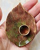 pojemniki na biżuterię Ceramiczna podstawka brązowo-oliwkowy liść