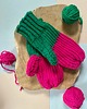 rękawiczki damskie Rękawiczki jednopalczaste z wełny merino mix róż