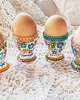 szklanki i kieliszki Ręcznie malowane kieliszki do jajek zestaw 4 szt. SPRING