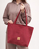 torby na ramię Zamszowa duża torba shopper Czerwona