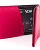 portfele damskie Portfel skórzany różowy cardholder