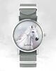 zegarki unisex Zegarek - Biały koń - szary, nylonowy