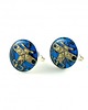 spinki do mankietów SPINKI - Aviator Golden (blue) - samolot