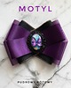 broszki Kolekcja MOTYL, motylek zamknięty pod kaboszonem NEW