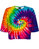 t-shirt damskie DR.CROW T-shirt Krótki CROP Tie Dye