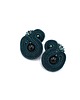 kolczyki soutache Kolczyki sutasz zielone sztyfty Largo szmaragd nilu małe lekkie