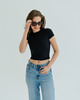 topy damskie Koszulka sportowa do jogi, pilates, fitness TIMELESS - black sky