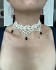 chokery Choker koronkowy ecru