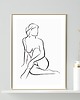 plakaty Plakat Szkic Kobieta Line art P419