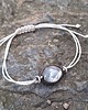 bransoletki wire wrapping Perłowa na lato - bransoletka sznurkowa