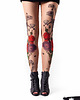 legginsy Legginsy cieliste z tatuażem Wild Birds