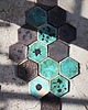 kafle i panele Płytki Ceramiczne Kafle Romb Turkus Grafit