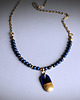 wisiory GOLD PILL/Lapis lazuli i stal chirurgiczna /UNIKAT
