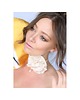 chokery Kremowy jedwabny choker