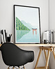 plakaty Japonia - pływająca brama Torii - plakat 50x70 cm