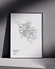 plakaty Plakat Mapa minimalistyczna - Poznań