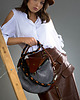 torby na ramię Skórzana torebka LadyBuQ Art  Unikalna  ręcznie robiona skórzana