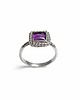 pierścionki srebrne Pierścionek z ametystem