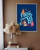 plakaty Plakat Nocny ogród - fine art
