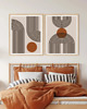 grafiki i ilustracje DWA PLAKATY mid century abstrakcyjne