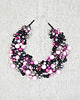 kolie 6987 Naszyjnik handmade: mix różu, szarości i czerni