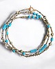 korale UNIKATOWY sznur kamieni 120cm : naszyjnik : jaspis i turkus
