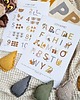 obrazy i plakaty do pokoju dziecięcego Zestaw Leśne Liczby + Leśny Alfabet - Plakaty edukacyjne dla dzieci