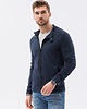 bluzy męskie Bluza męska rozpinana bez kaptura - granatowa V2 B1071
