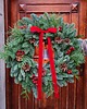 wianki bożonarodzeniowe CZERWONY Wianek Bożonarodzeniowy na drzwi z dzwonkiem