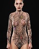 t-shirt damskie Body z tatuażem Spider Queen