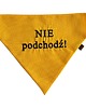 ubranka dla zwierząt Żółta bandana, chustka, apaszka dla psa Nie podchodź!