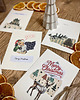 kartki scrapbooking Retro, kolażowe kartki świąteczne - zestaw 5 szt