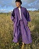 komplety damskie Żakardowy komplet Purple - kimono i kuloty