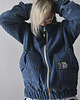 kurtki damskie Sztruksowa Kurtka Teddy Dusty Blue
