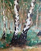 obrazy Zaklęcie 70x100 cm duży obraz na płótnie brzozy Magda Kubiak
